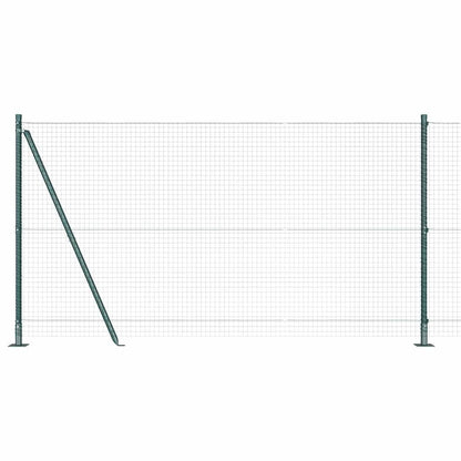 Fence with Posts Green 1.2 x 25 m Steel