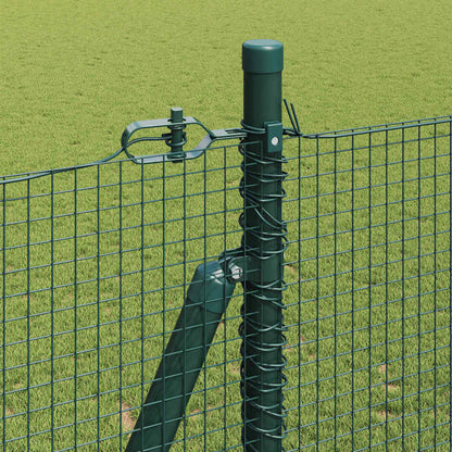 Fence with Posts Green 1.4 x 25 m Steel