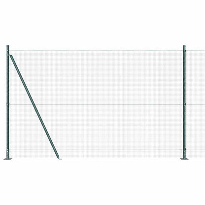 Fence with Posts Green 1.4 x 25 m Steel