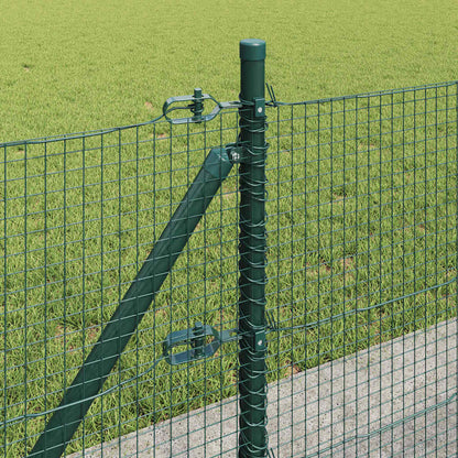 Fence with Posts Green 0.4 x 50 m Steel