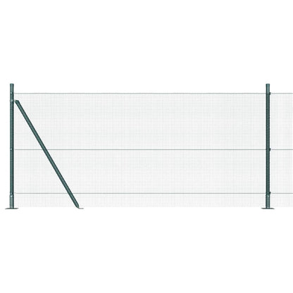 Fence with Posts Green 0.8 x 50 m Steel