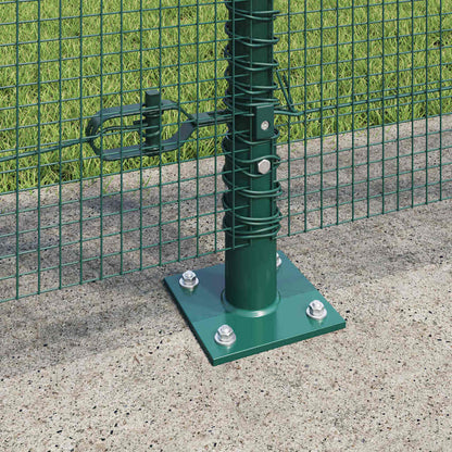 Fence with Posts Green 1.2 x 50 m Steel