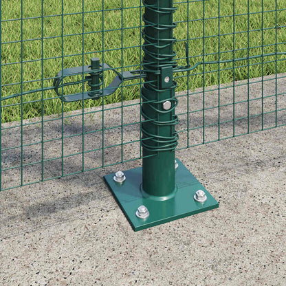Fence with Posts Green 1.2 x 50 m Steel