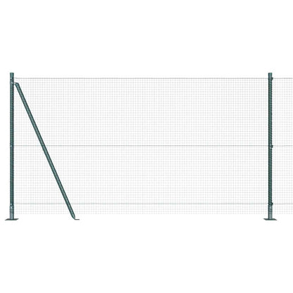 Fence with Posts Green 1.2 x 50 m Steel