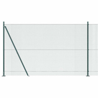 Fence with Posts Green 1.5 x 50 m Steel