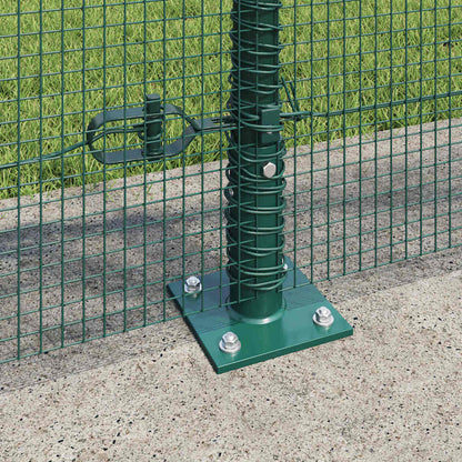 Fence with Posts Green 0.8 x 100 m Steel
