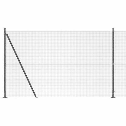 Fence with Posts Grey 1.4 x 25 m Steel