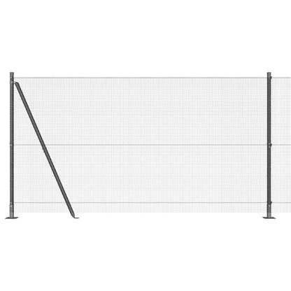 Fence with Posts Grey 1.2 x 50 m Steel