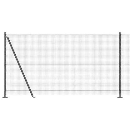 Fence with Posts Grey 1.2 x 50 m Steel