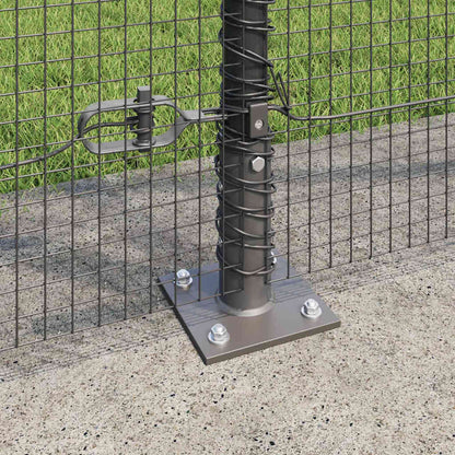 Fence with Posts Grey 1.4 x 50 m Steel