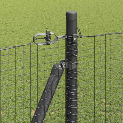 Fence with Posts Grey 1.4 x 50 m Steel