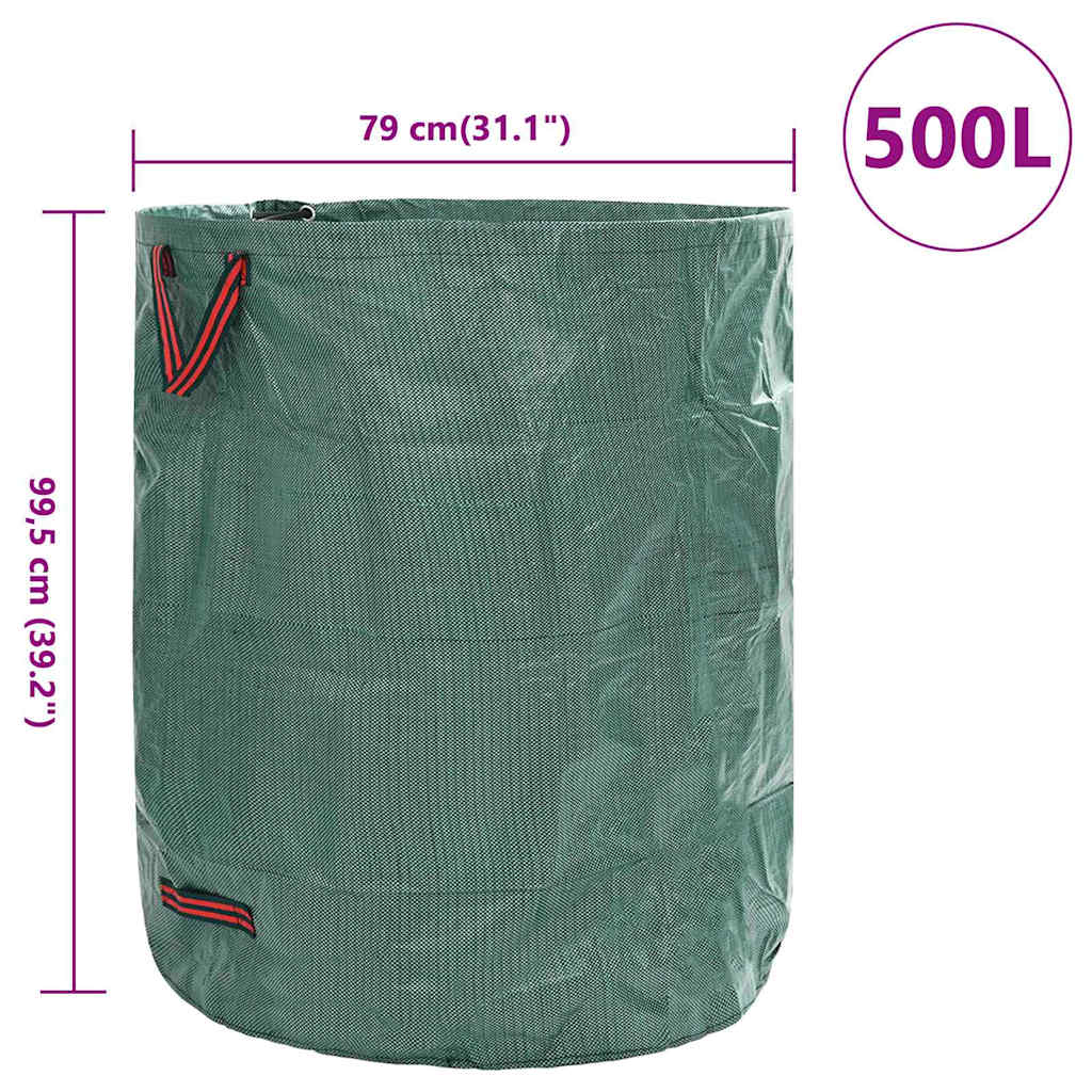 Garden Waste Bags 12 pcs Green 79 x 79 x 99.5 cm Polypropylene