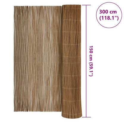 Willow Fence Brown 150 x 300 cm