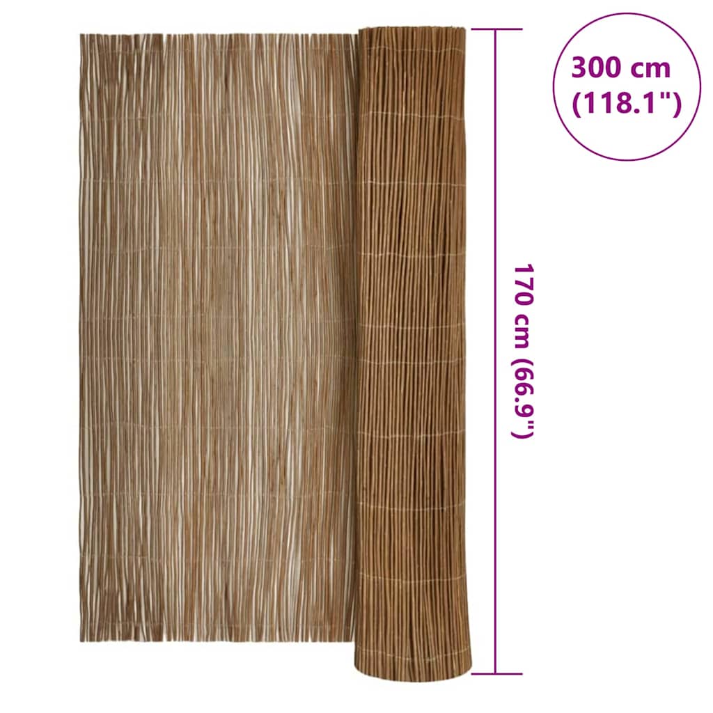 Willow Fence Brown 170 x 300 cm