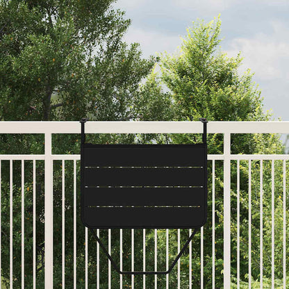Hanging Balcony Table Black 60 x 39 x 65 cm Steel