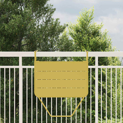 Hanging Balcony Table Folding Gold 60 x 39 x 65 cm Steel