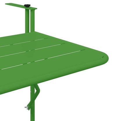 Hanging Balcony Table Folding Green 60 x 39 x 65 cm Steel
