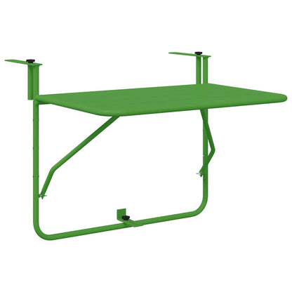 Hanging Balcony Table Folding Green 60 x 39 x 65 cm Steel