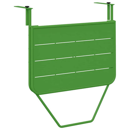 Hanging Balcony Table Folding Green 60 x 39 x 65 cm Steel