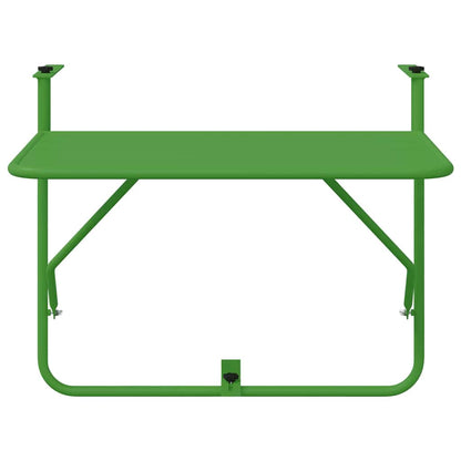 Hanging Balcony Table Folding Green 60 x 39 x 65 cm Steel
