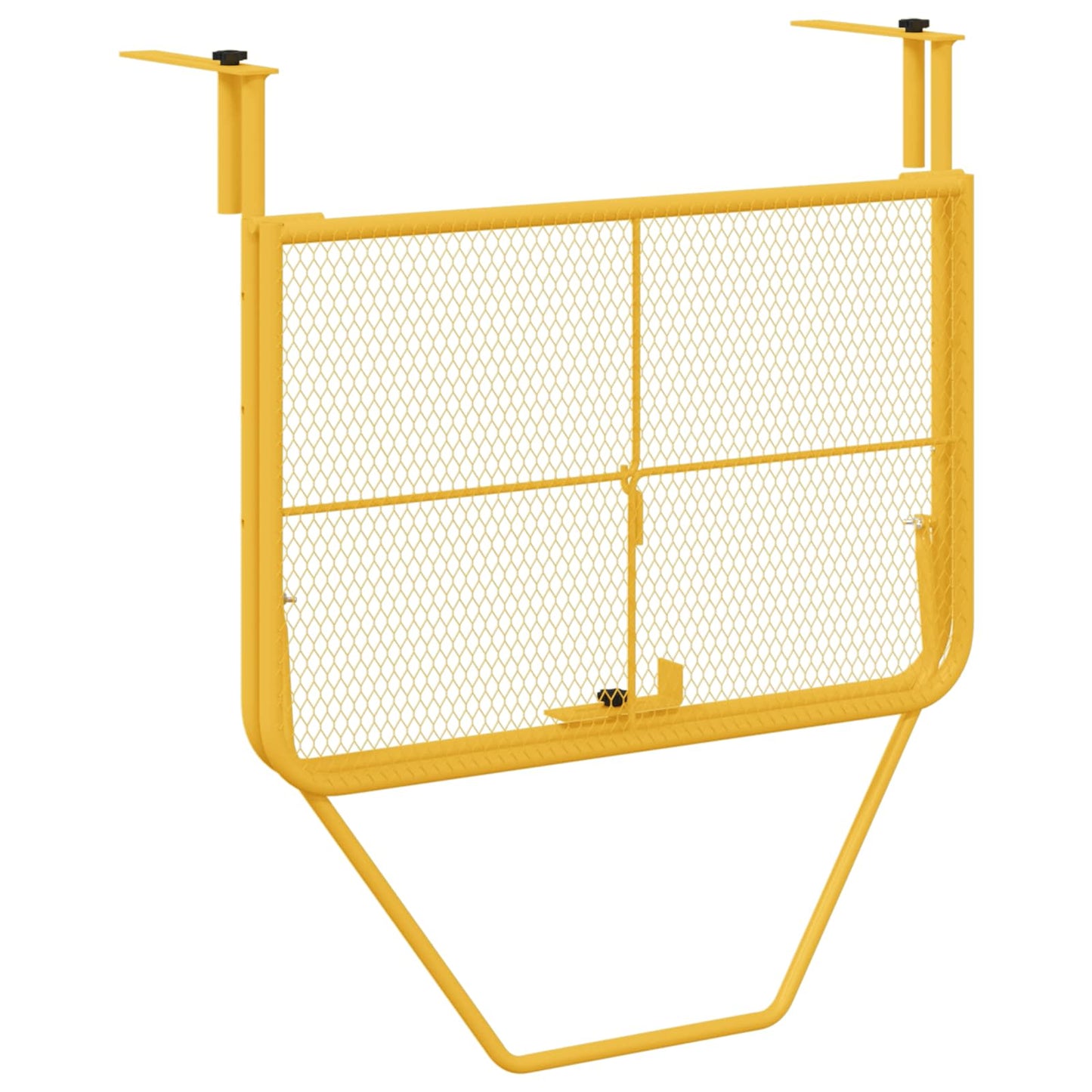 Hanging Balcony Table Folding Mustard 60 x 39 x 65 cm Steel