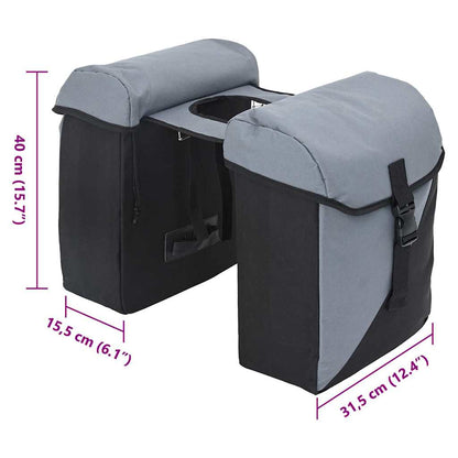 Bicycle Bag Black and Grey 15.5 x 31.5 x 40 cm Polyester