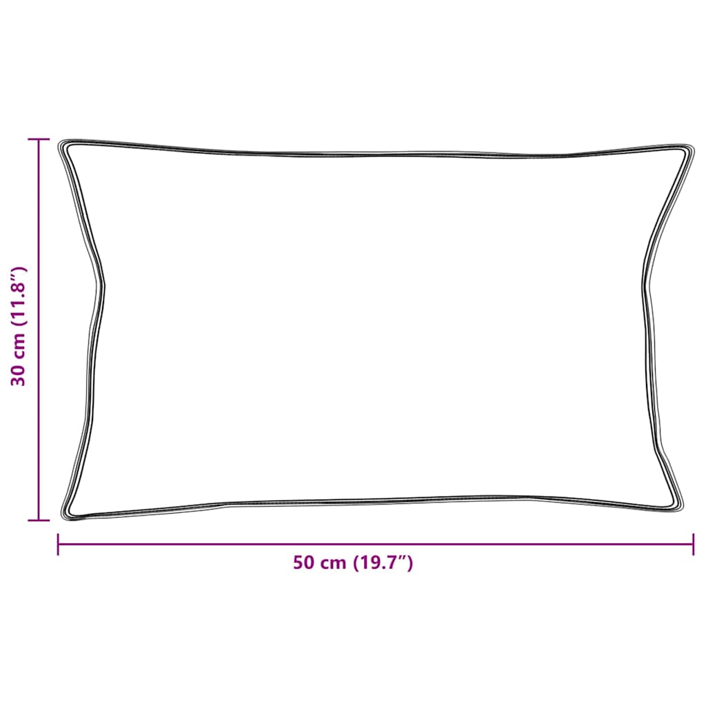 Pillow with Pillow 2 pcs White 30 x 50 cm Cotton