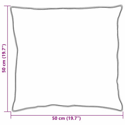 Pillow with Pillow 2 pcs White 50 x 50 cm Cotton
