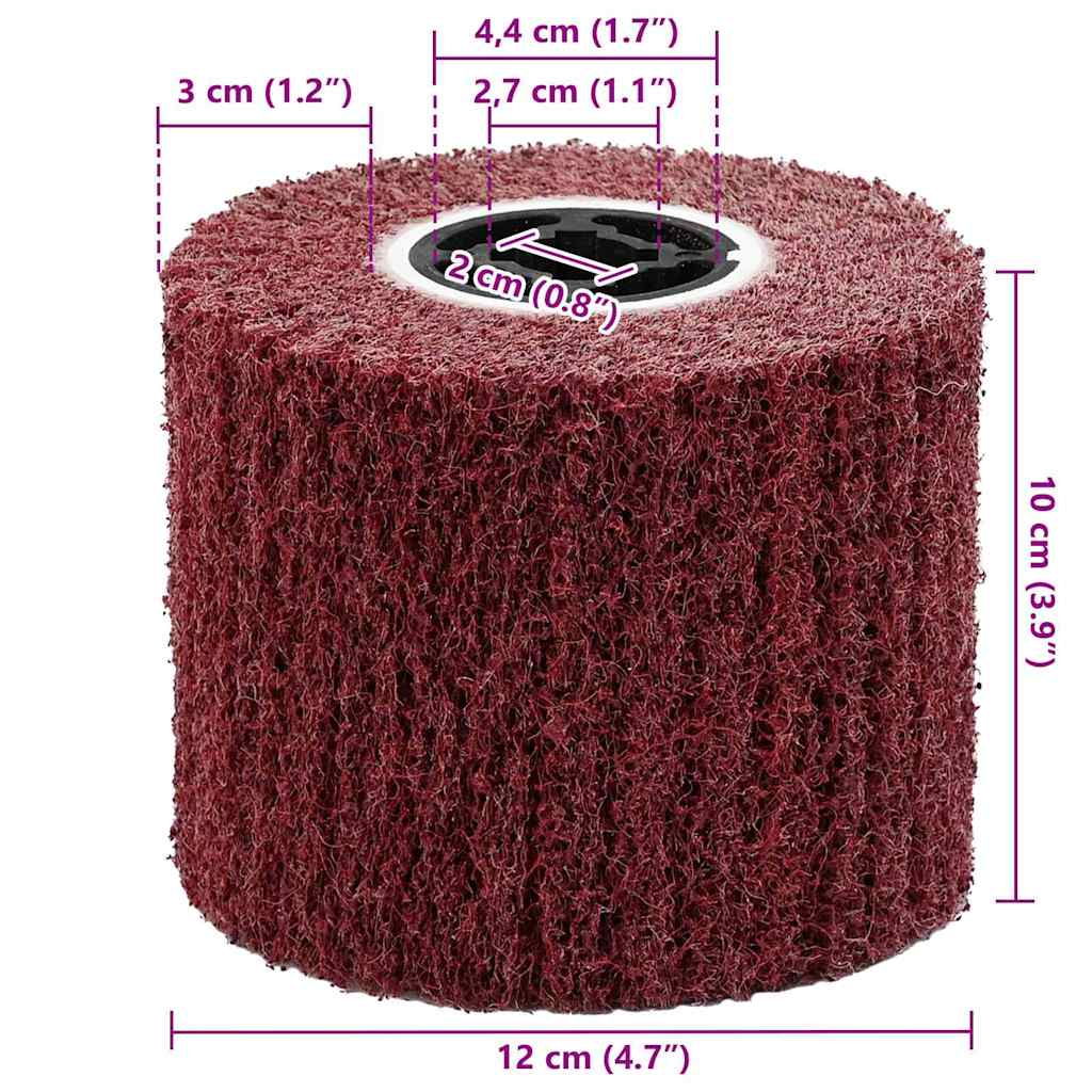Sanding Rollers 3 pcs Red 12 x 12 x 10 cm Synthetic fibre