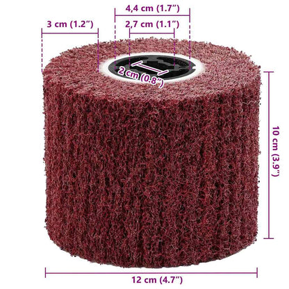 Sanding Rollers 3 pcs Red 12 x 12 x 10 cm Synthetic fibre