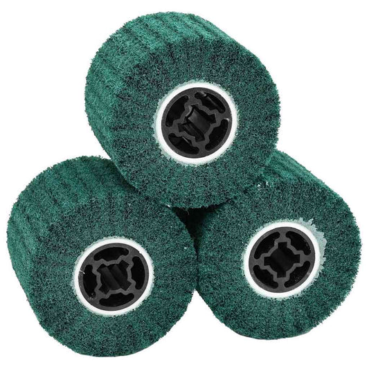 Sanding Rollers 3 pcs Green 12 x 12 x 10 cm Synthetic fibre