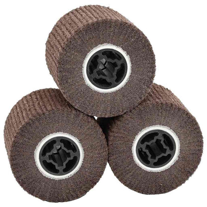 Sanding Rollers 3 pcs Brown 12 x 12 x 10 cm Synthetic fibre