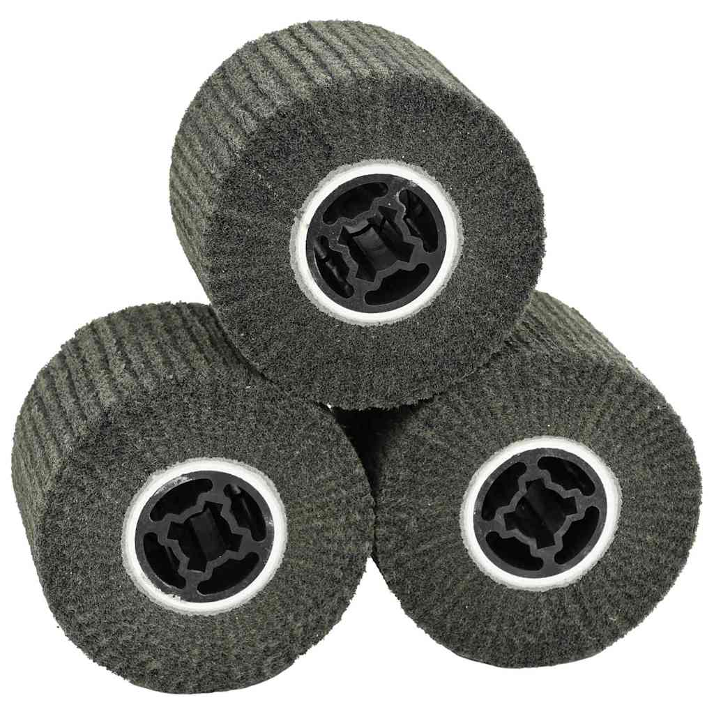 Sanding Rollers 3 pcs Black 12 x 12 x 10 cm Synthetic fibre