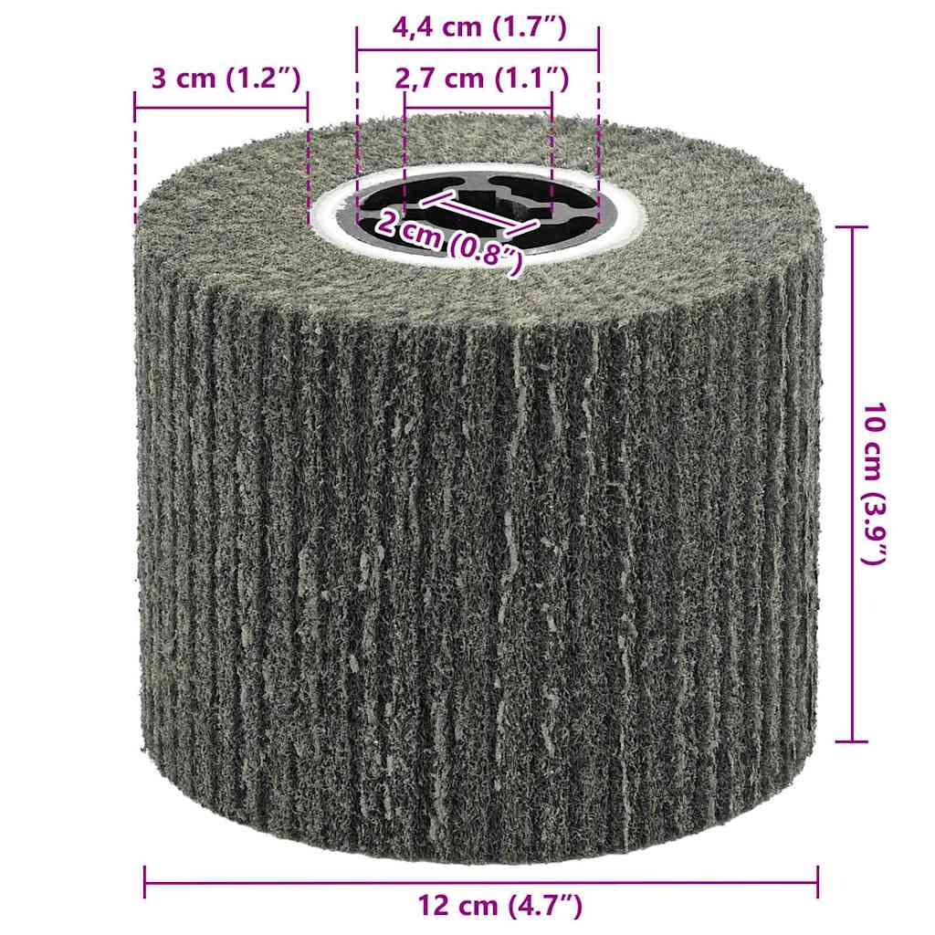 Sanding Rollers 3 pcs Black 12 x 12 x 10 cm Synthetic fibre