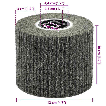 Sanding Rollers 3 pcs Black 12 x 12 x 10 cm Synthetic fibre
