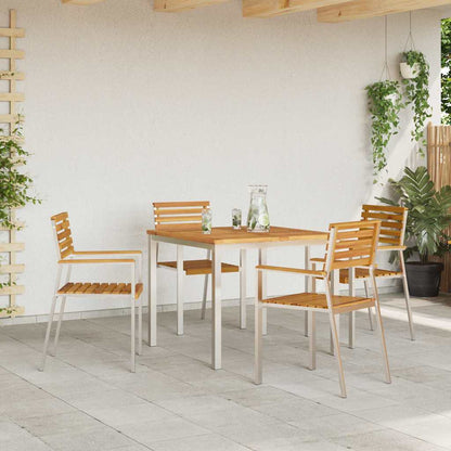 Garden Chair 4 pcs Brown 56 x 54.5 x 87cm Solid Acacia wood