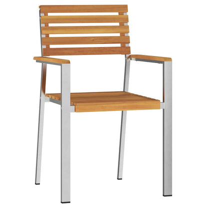Garden Chair 4 pcs Brown 56 x 54.5 x 87cm Solid Acacia wood