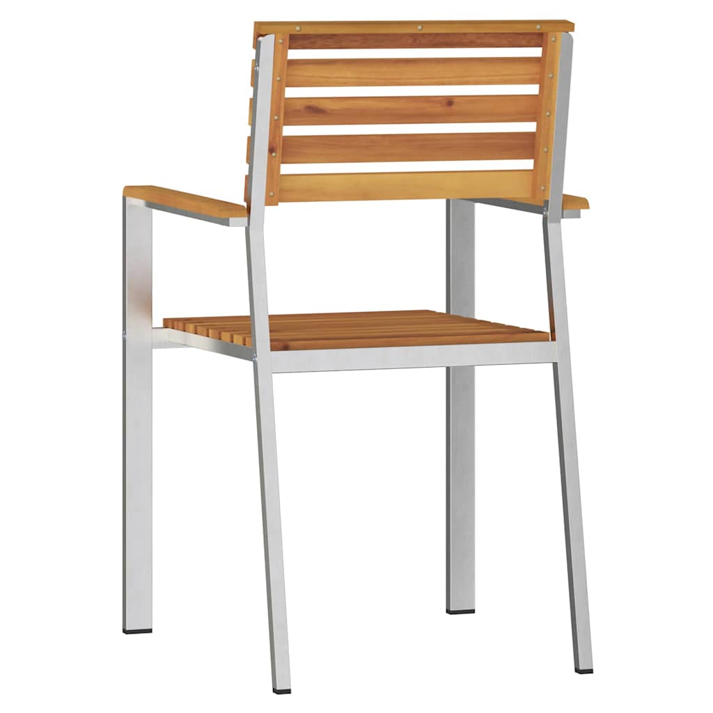 Garden Chair 4 pcs Brown 56 x 54.5 x 87cm Solid Acacia wood