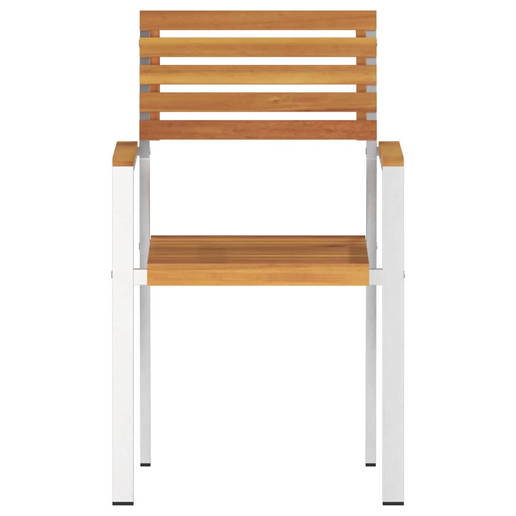 Garden Chair 4 pcs Brown 56 x 54.5 x 87cm Solid Acacia wood