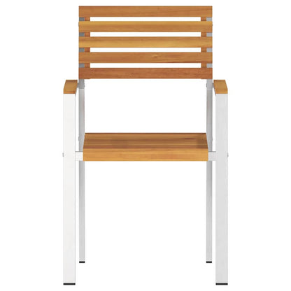 Garden Chair 4 pcs Brown 56 x 54.5 x 87cm Solid Acacia wood
