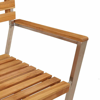 Garden Chair 2 pcs Brown 56 x 54.5 x 87cm Solid Teak wood