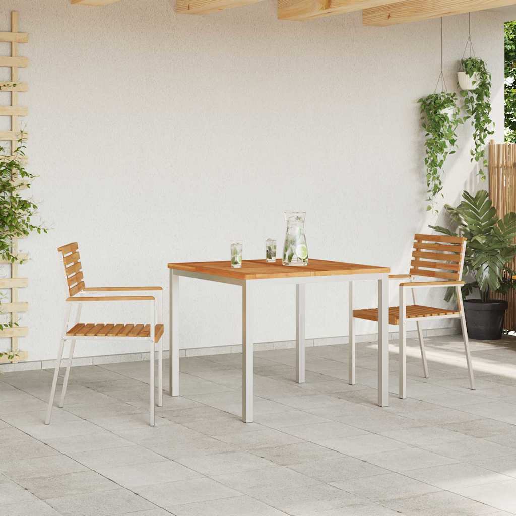 Garden Chair 2 pcs Brown 56 x 54.5 x 87cm Solid Teak wood