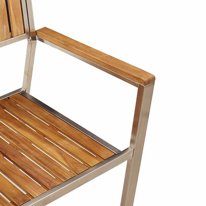 Garden Chair 2 pcs Brown 56 x 54.5 x 87cm Solid Acacia wood