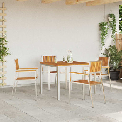 Garden Chair 4 pcs Brown 56 x 54.5 x 87cm Solid Acacia wood