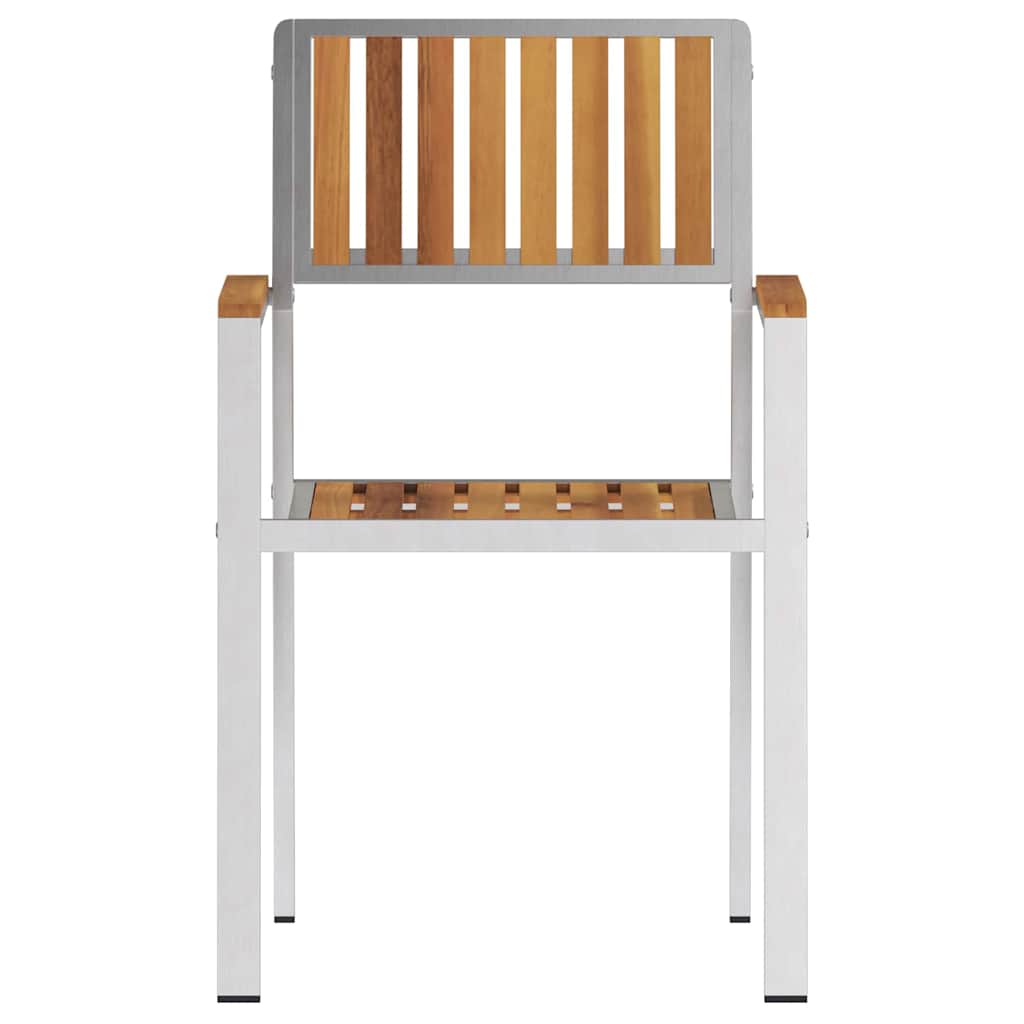 Garden Chair 4 pcs Brown 56 x 54.5 x 87cm Solid Acacia wood