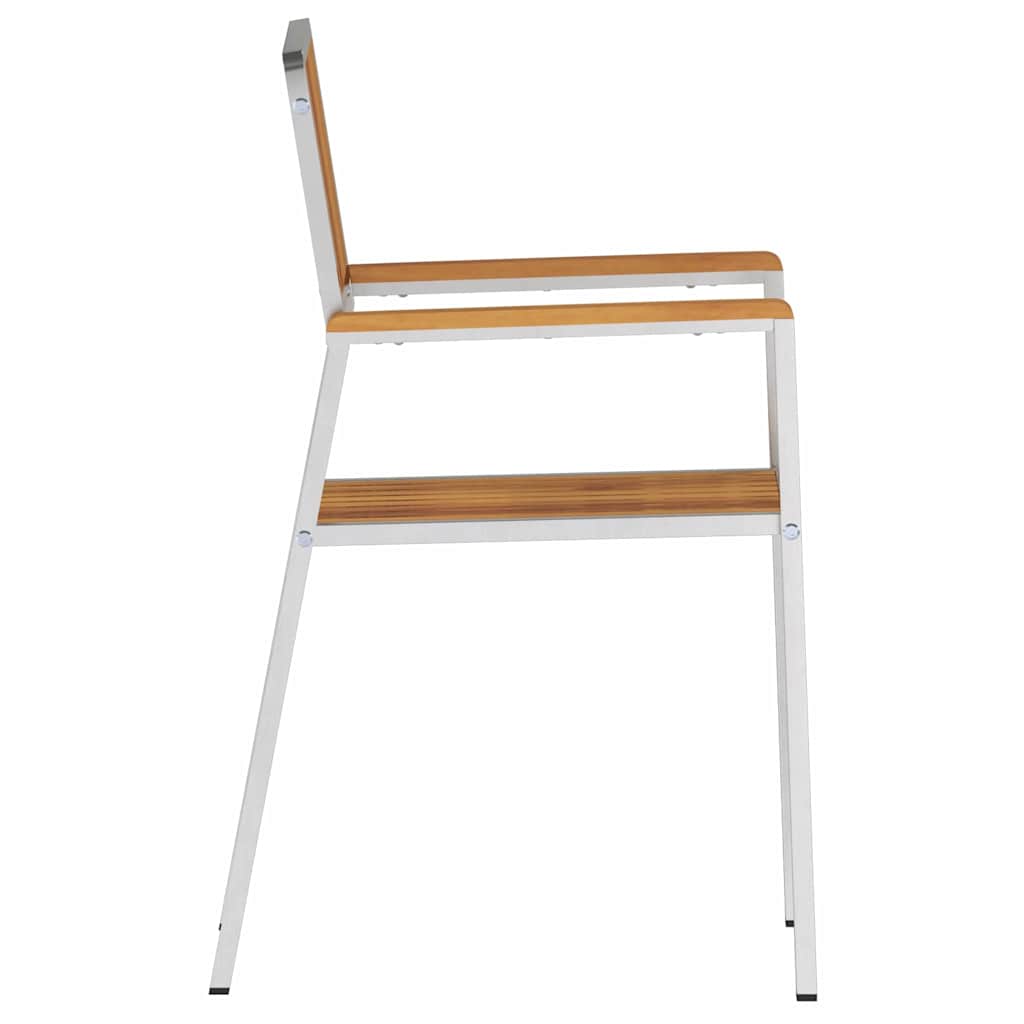 Garden Chair 4 pcs Brown 56 x 54.5 x 87cm Solid Acacia wood