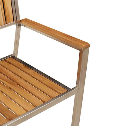 Garden Chair 4 pcs Brown 56 x 54.5 x 87cm Solid Teak wood