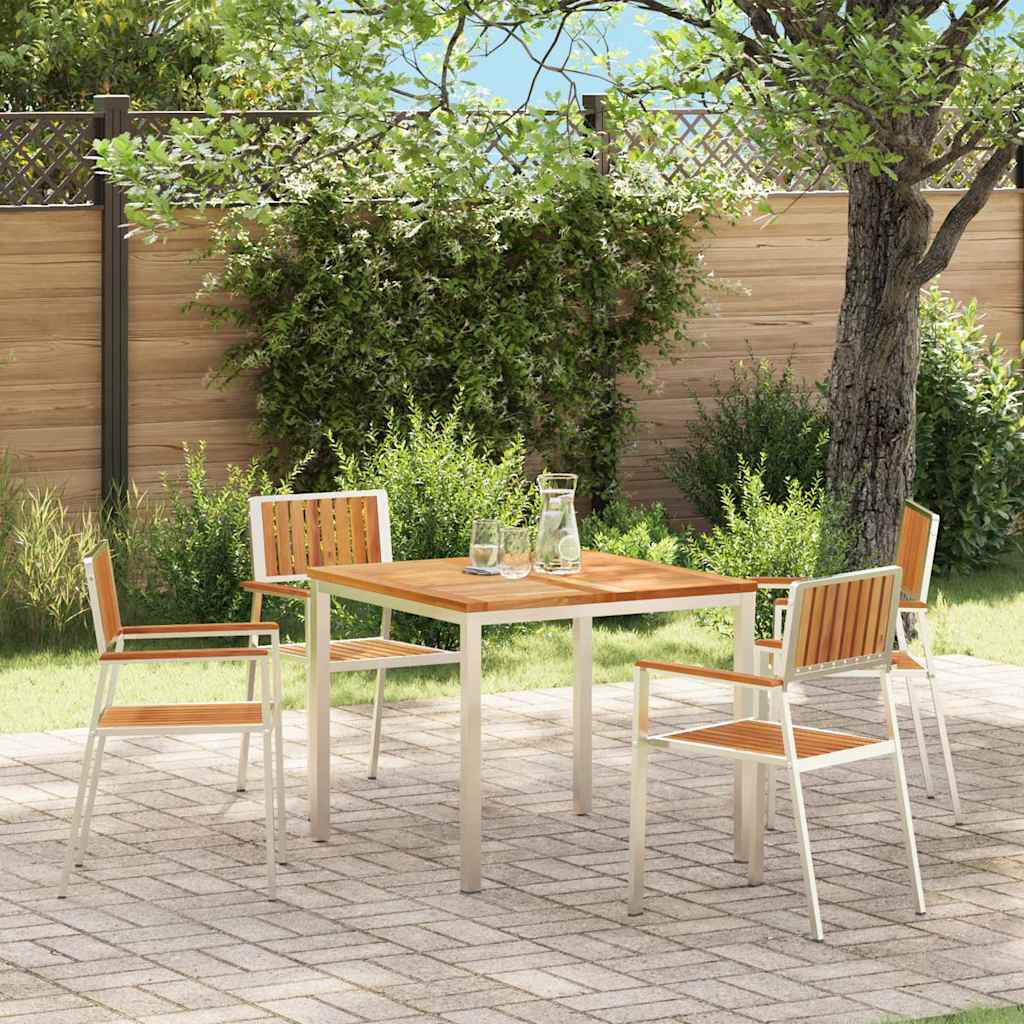 Garden Chair 4 pcs Brown 56 x 54.5 x 87cm Solid Teak wood
