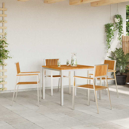 Garden Chair 4 pcs Brown 56 x 54.5 x 87cm Solid Teak wood
