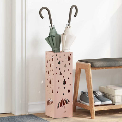 Umbrella Stand Pink 15.5 x 15.5 x 49 cm Metal